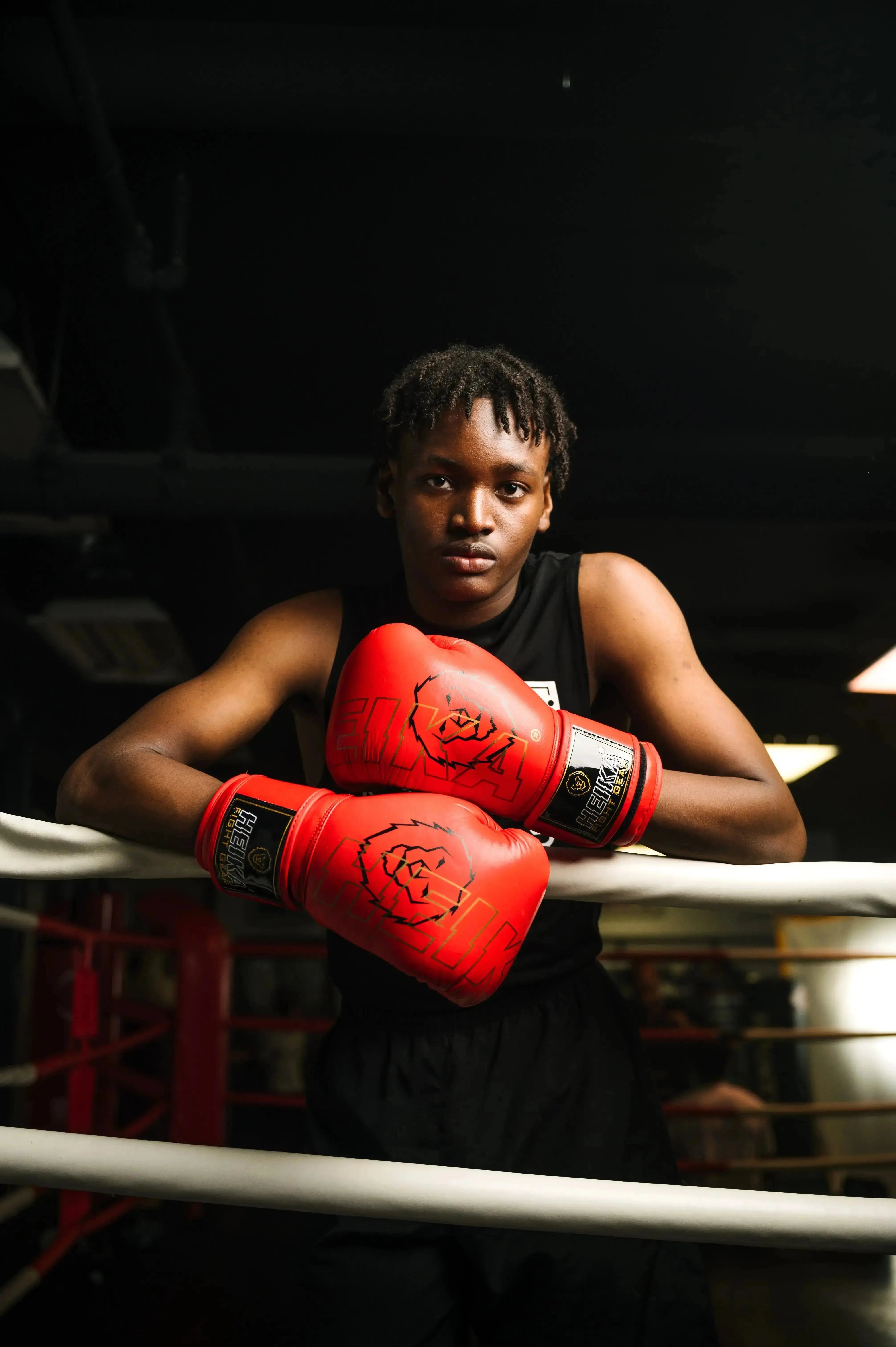 Heika Pro Premium Leather Boxing Gloves - Red Heika Sports