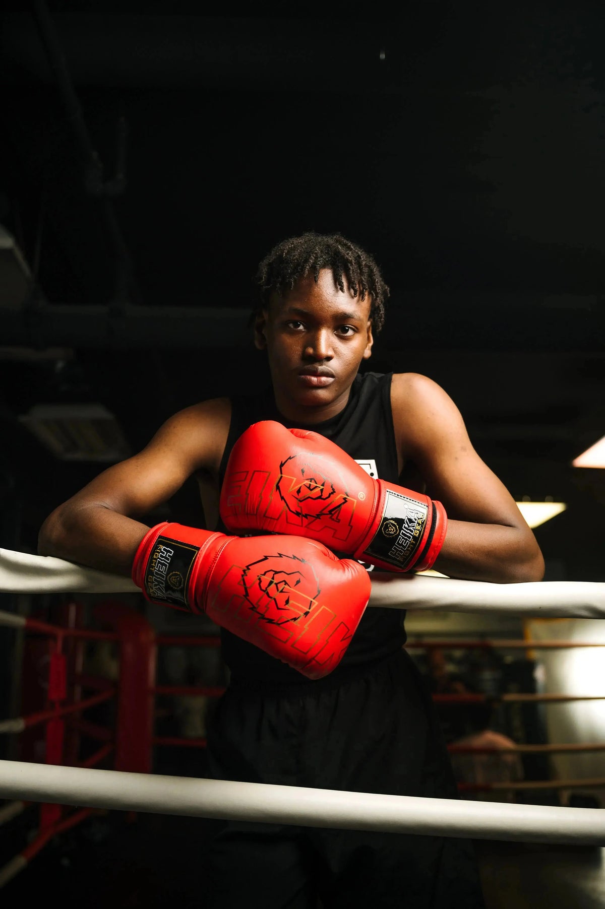 Heika Pro Premium Leather Boxing Gloves - Red Heika Sports