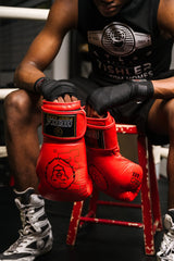 Heika Pro Premium Leather Boxing Gloves - Red Heika Sports